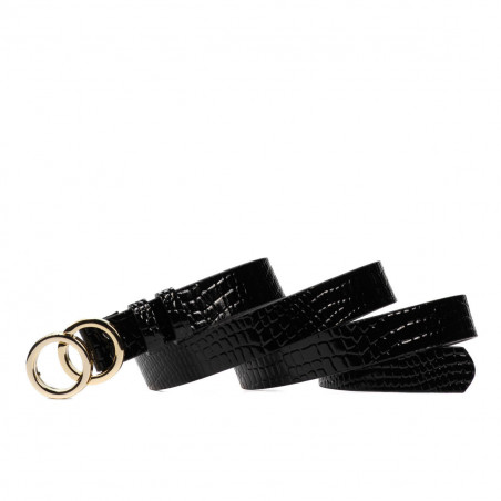 Damen Gürtel 29m Croco Schwarz