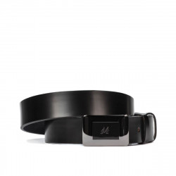 Herren Gürtel 42b glänzend schwarz