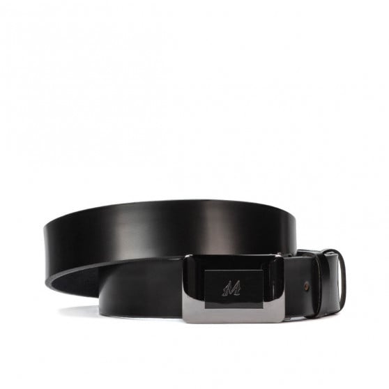 Herren Gürtel 42b glänzend schwarz