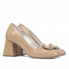 Elegante Damenschuhe 1291 Lack Beige