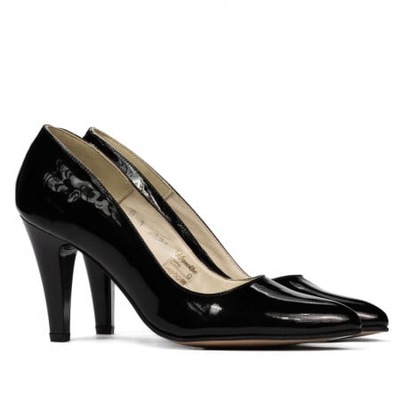 Elegante Damenschuhe 1234 schwarzer Lack
