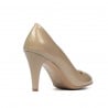 Damen elegante Schuhe 1234 Lack Beige