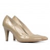 Damen elegante Schuhe 1234 Lack Beige