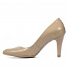 Damen elegante Schuhe 1234 Lack Beige