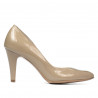 Damen elegante Schuhe 1234 Lack Beige