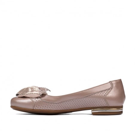 Damen Ballerinas 6050 in verwaschenem Rosa kombiniert