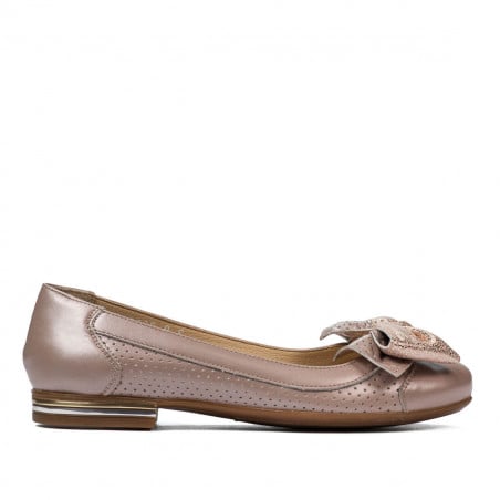Damen Ballerinas 6050 in verwaschenem Rosa kombiniert