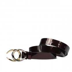 Damen-Gürtel 21m Lack Bordeaux