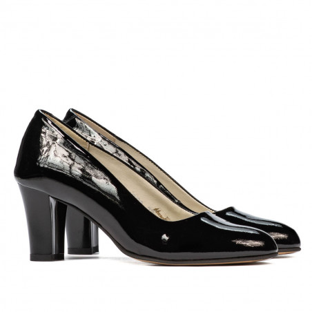 Damen elegante Schuhe 1209 schwarzer Lack