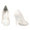 Elegante Damenschuhe 1246 weiß Lack