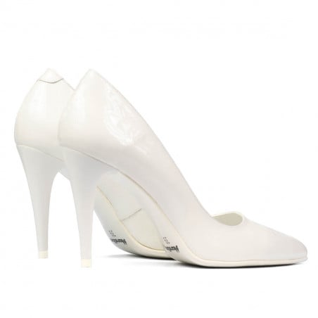 Elegante Damenschuhe 1246 weiß Lack