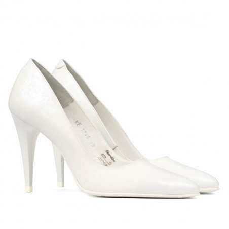 Elegante Damenschuhe 1246 weiß Lack