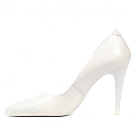 Elegante Damenschuhe 1246 weiß Lack