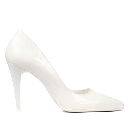 Elegante Damenschuhe 1246 weiß Lack