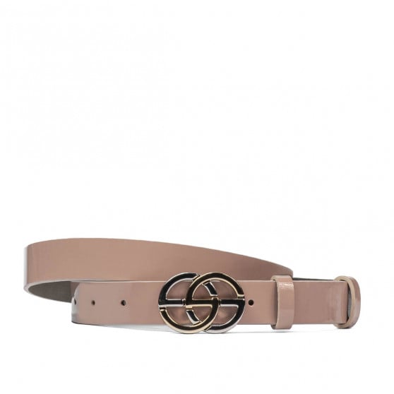 Damen Gürtel 31m Lack Nude Damen Gürtel 31m Lack Nude