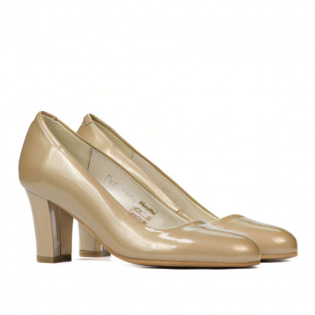 Elegante Damenschuhe 1209 Lack Beige02