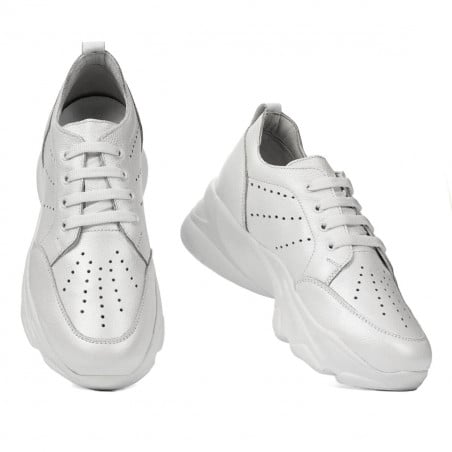 Damen-Sneaker 6046 weiß perlglanz