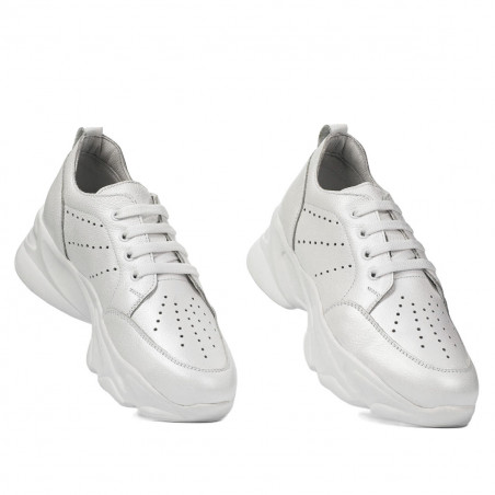 Damen-Sneaker 6046 weiß perlglanz
