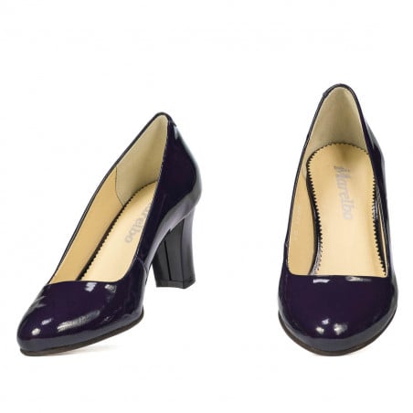 Elegante Damenschuhe 1209 Lack Indigo