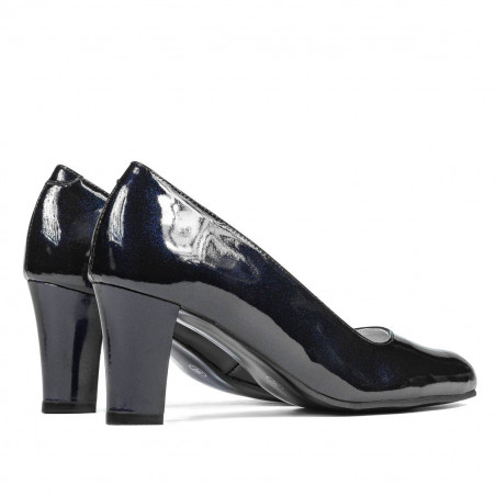 Elegante Damenschuhe 1209 Lack Indigo Perlmutt