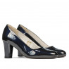 Elegante Damenschuhe 1209 Lack Indigo Perlmutt