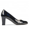Elegante Damenschuhe 1209 Lack Indigo Perlmutt