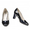 Elegante Damenschuhe 1209 Lack Indigo Perlmutt