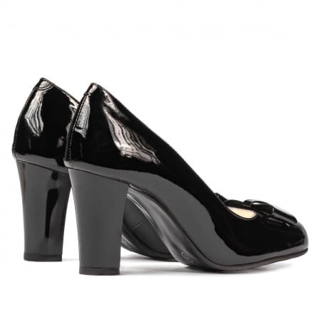 Elegante Damenschuhe 1245 Schwarz Lack