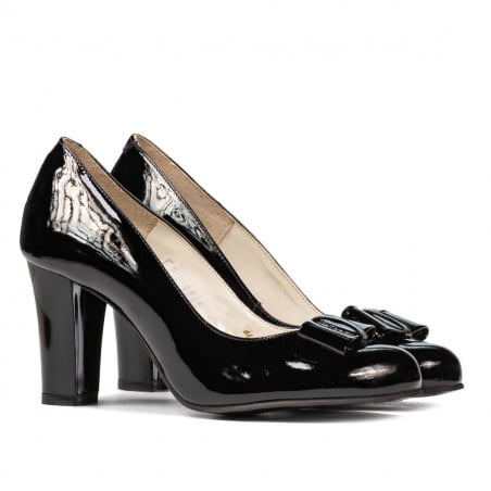 Elegante Damenschuhe 1245 Schwarz Lack