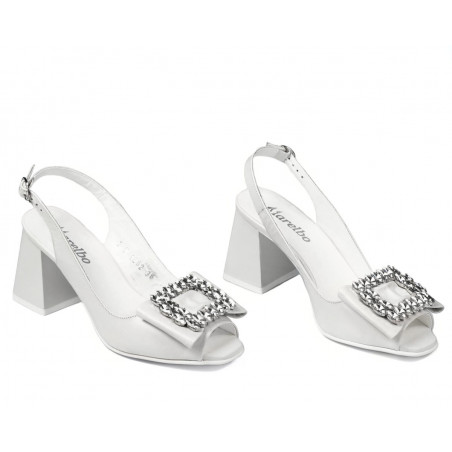 Damensandalen 1292 elfenbeinweiß