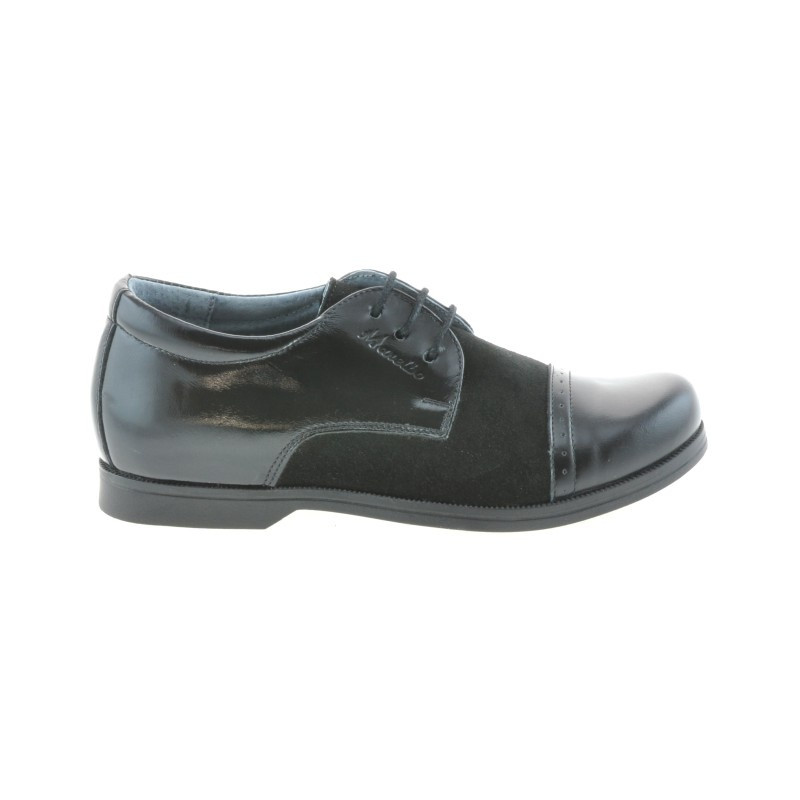 Kinderschuhe 132 Lack schwarz+schwarz Velours