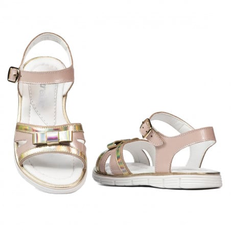 539 Lackkombination Kinder Sandalen in Nude