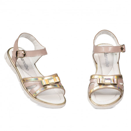 539 Lackkombination Kinder Sandalen in Nude