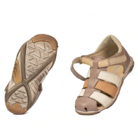 Kleinkinder Sandalen 75c Cappuccino kombiniert