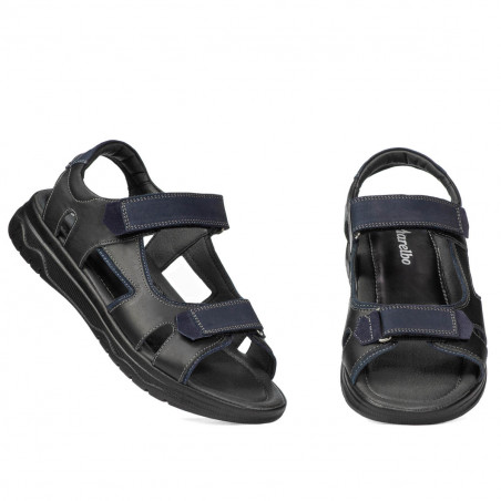 Herrensandalen 319 kombiniert schwarz