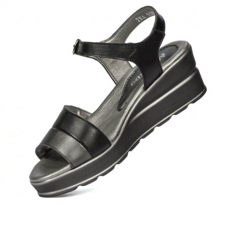 Damensandalen 5087 Schwarz Kombiniert