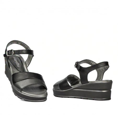 Damensandalen 5087 Schwarz Kombiniert