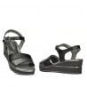 Damensandalen 5087 Schwarz Kombiniert