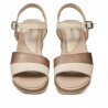 Damensandalen 5087 beige kombiniert