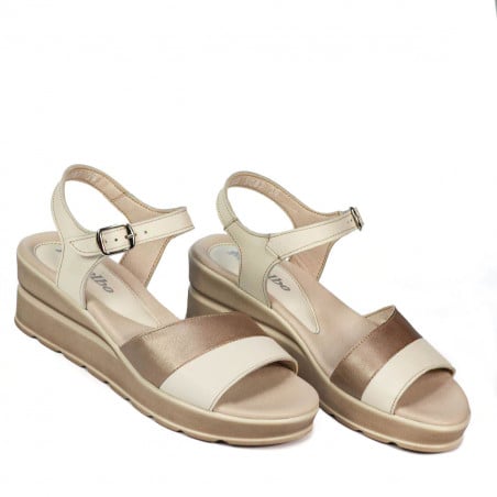 Damensandalen 5087 beige kombiniert