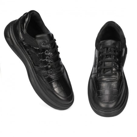 Sportliche Schuhe 942 in Schwarz kombiniert