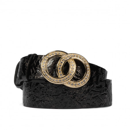 Damengürtel 09ld Lack schwarz