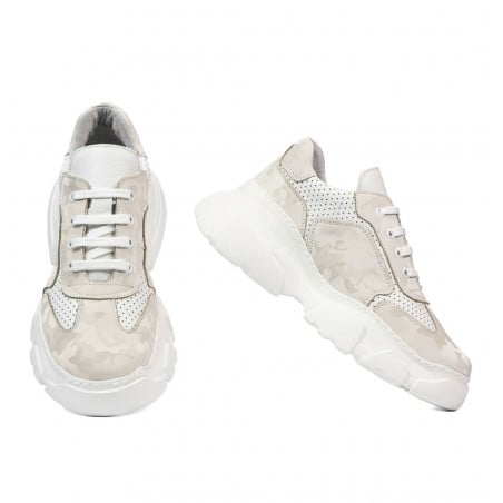 Damen-Sportschuhe 6053 beige Tarnung kombiniert