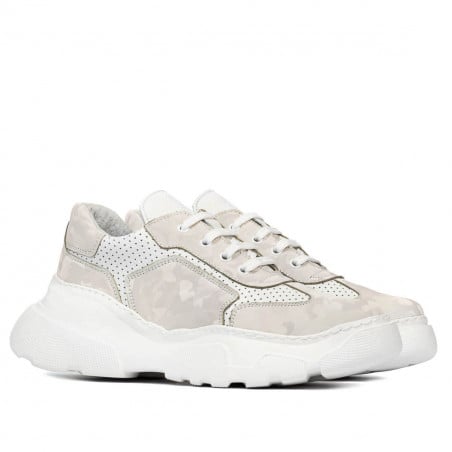 Damen-Sportschuhe 6053 beige Tarnung kombiniert