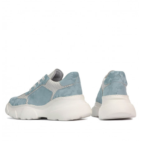 Damen-Sportschuhe 6053 Blau Camouflage kombiniert