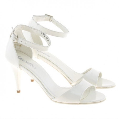 Damensandalen 1238-1 hellbeige Lackleder