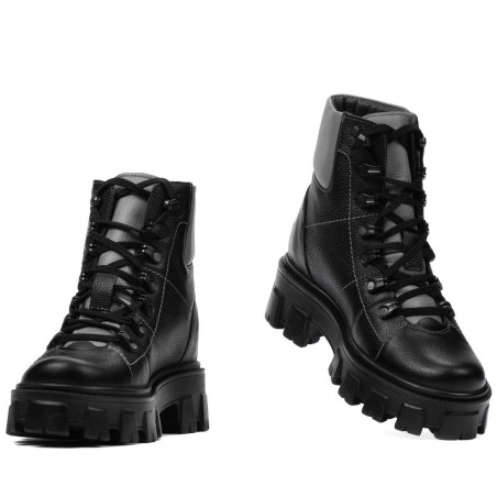 Damenstiefel 3373 schwarz kombiniert