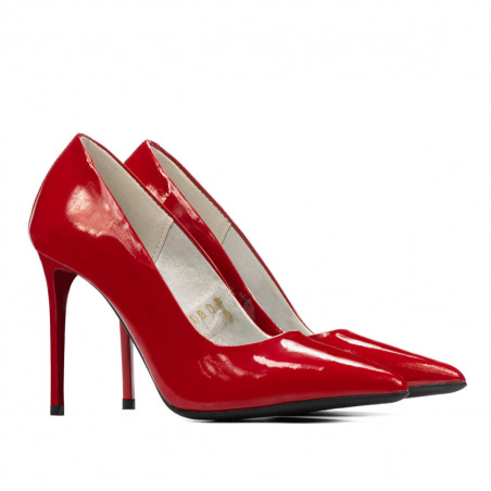 Damen elegante Schuhe 1289 Lack Rot
