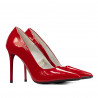 Damen elegante Schuhe 1289 Lack Rot