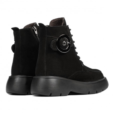 Damenstiefeletten 3372 schwarz Velours